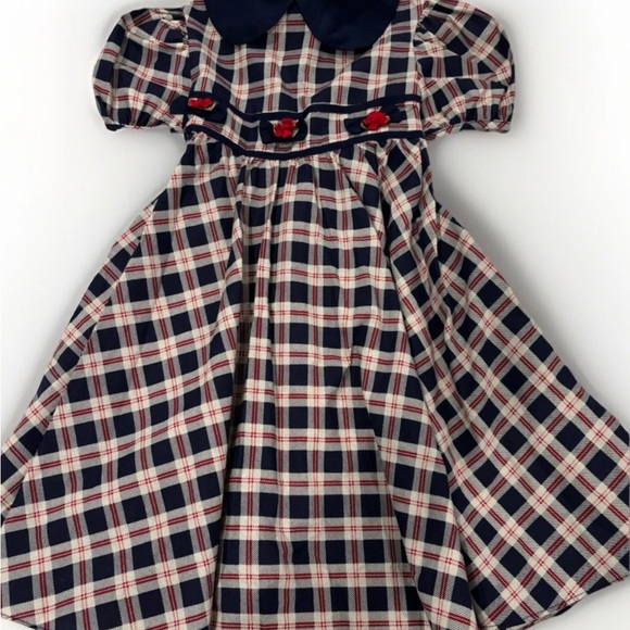 Other - Plaid Navy and Red Little Girl Formal Dress